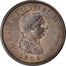 Coin, Great Britain, George III, Penny, 1806, EF(40-45), Copper, KM:663