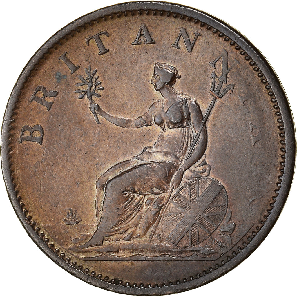 Coin, Great Britain, George III, Penny, 1806, EF(40-45), Copper, KM:663