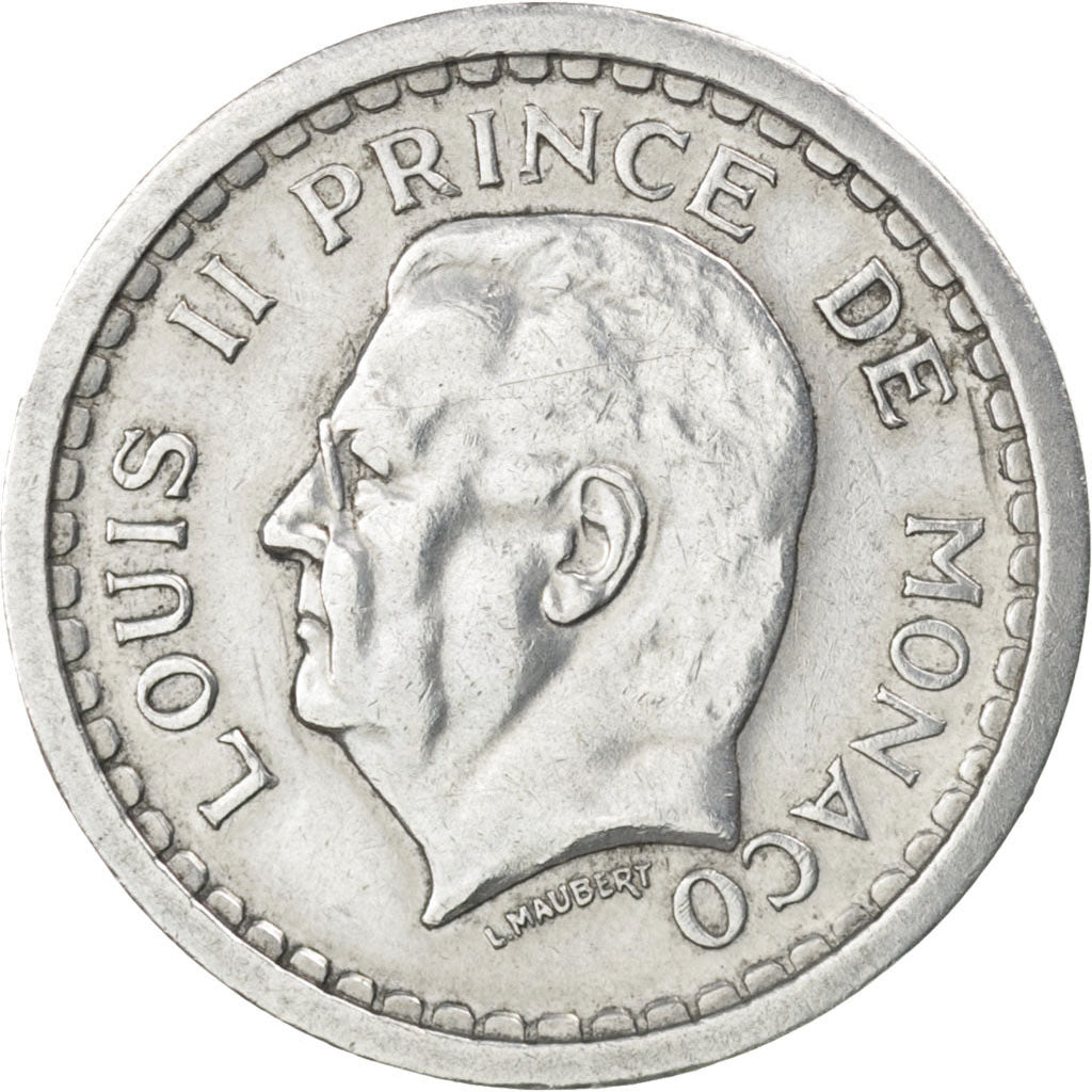 MONACO, Franc, 1943, KM #120, VF(30-35), Aluminum, 23, Gadoury #131, 1.29
