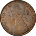 Coin, Great Britain, Victoria, Penny, 1861, AU(50-53), Bronze, KM:749.2