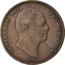 Coin, Great Britain, William IV, Penny, 1834, VF(30-35), Copper, KM:707