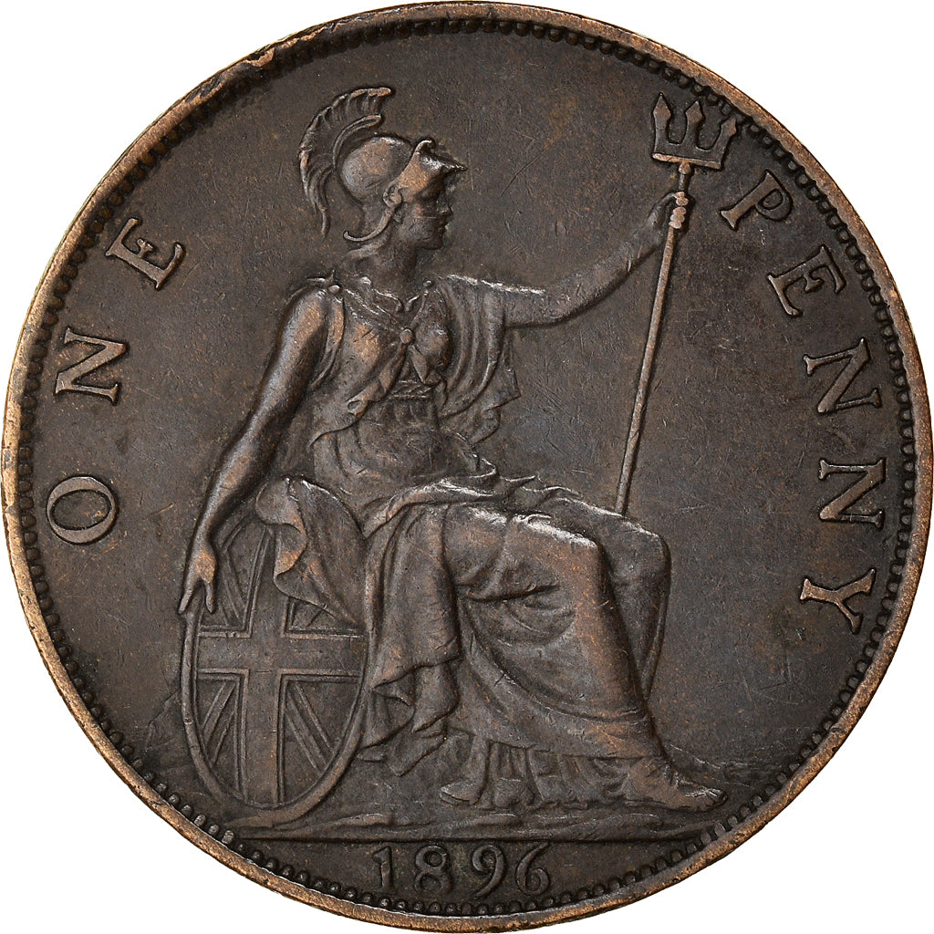 Coin, Great Britain, Victoria, Penny, 1896, EF(40-45), Bronze, KM:790