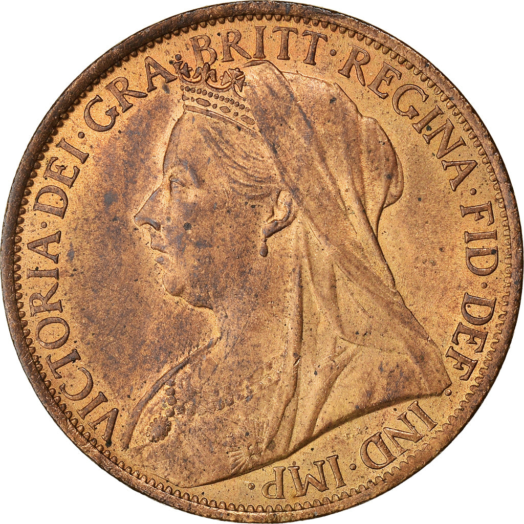 Coin, Great Britain, Victoria, Penny, 1900, MS(60-62), Bronze, KM:790