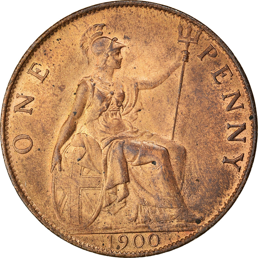 Coin, Great Britain, Victoria, Penny, 1900, MS(60-62), Bronze, KM:790