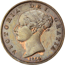 Monnaie, Grande-Bretagne, Victoria, 1/2 Penny, 1854, TTB+, Cuivre, KM:726