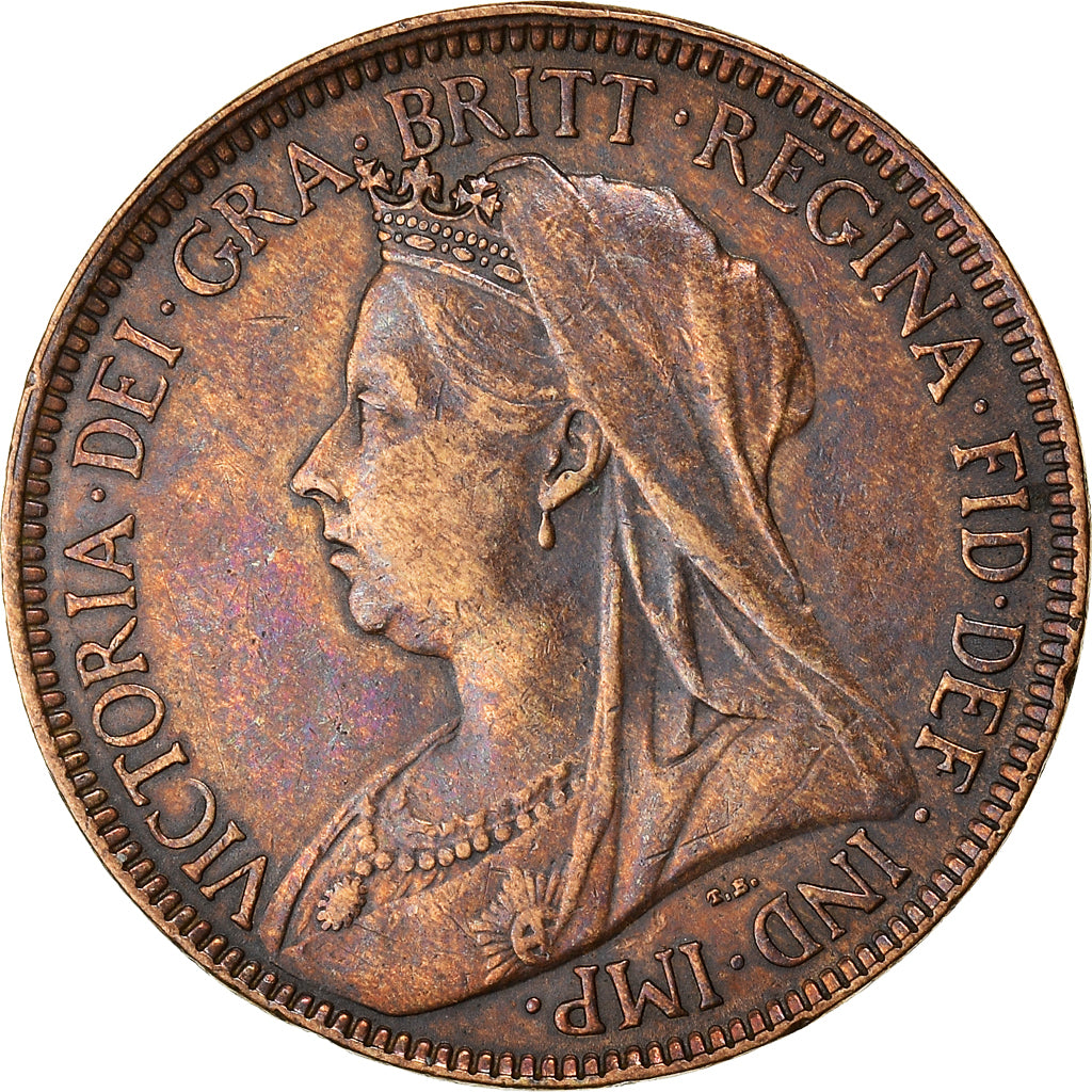 Münze, Großbritannien, Victoria, 1/2 Penny, 1901, SS, Bronze, KM:789
