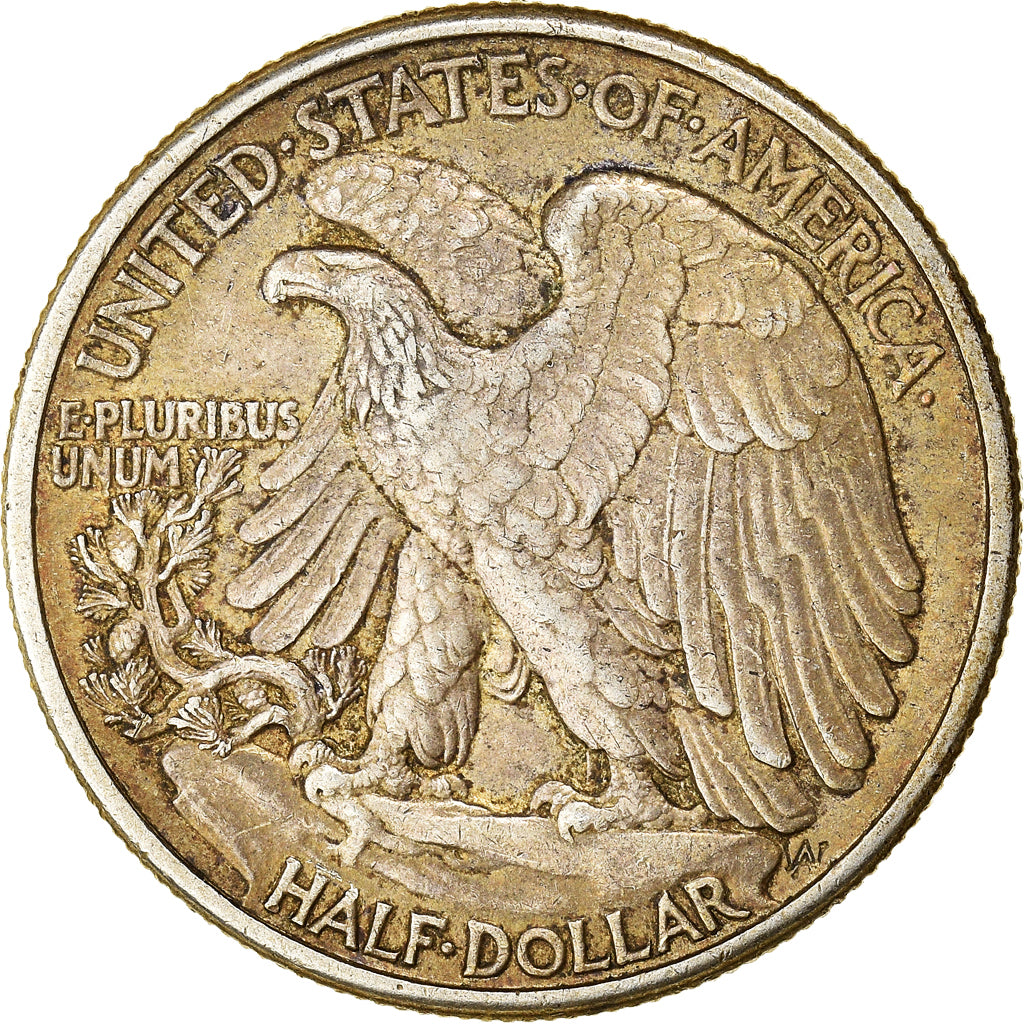 Coin, United States, Walking Liberty Half Dollar, Half Dollar, 1942, U.S. Mint