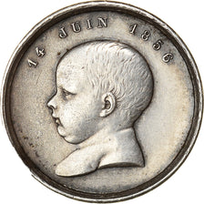 France, Medal, Naissance de Napoléon IV, Quinaire, History, 1856, AU(50-53)
