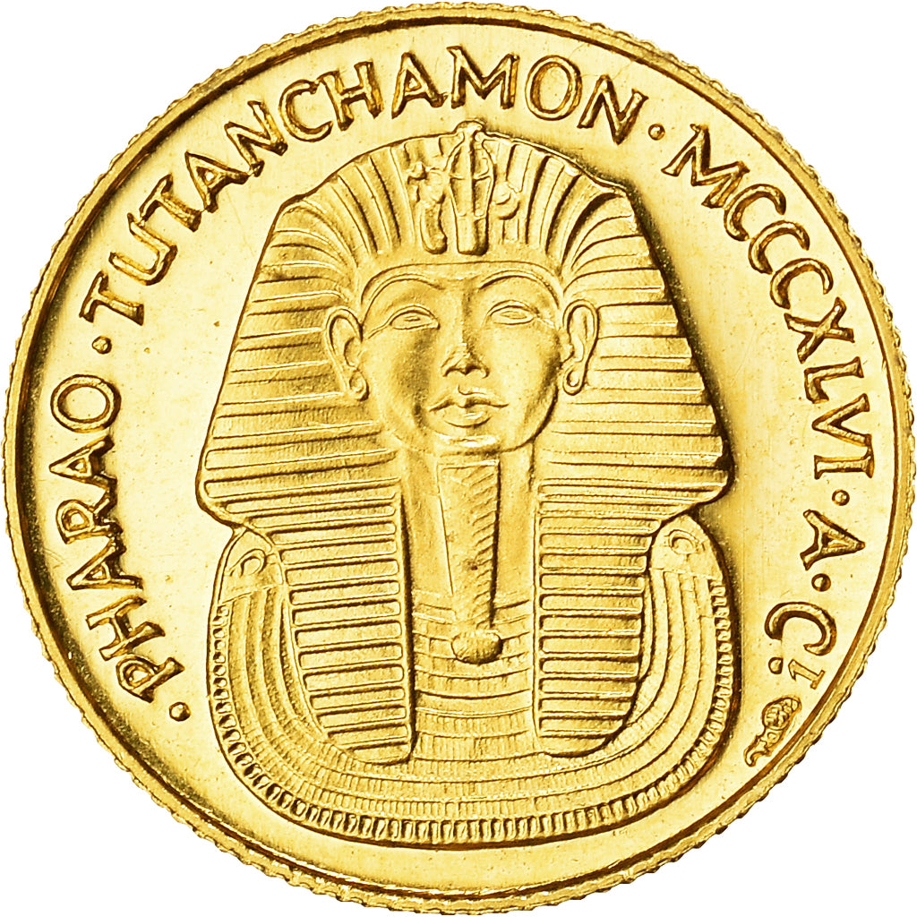 Egito, Medal, Nefertiti, MS(65-70), Dourado