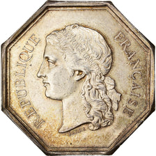 France, Token, Marianne, République Française, Barre, AU(50-53), Silver