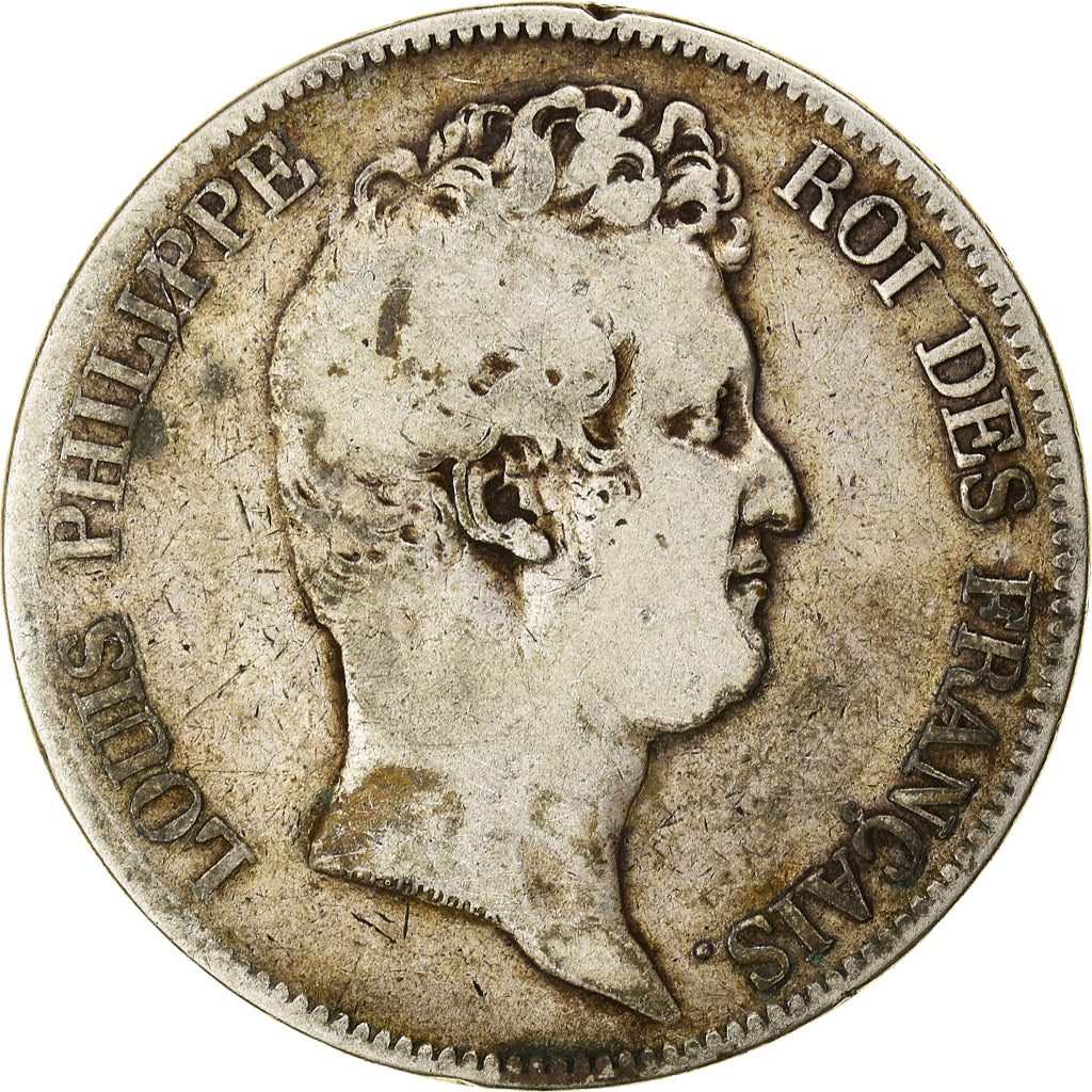Moneda, Francia, Louis-Philippe, 5 Francs, 1830, Lille, Sans le I, BC, Plata