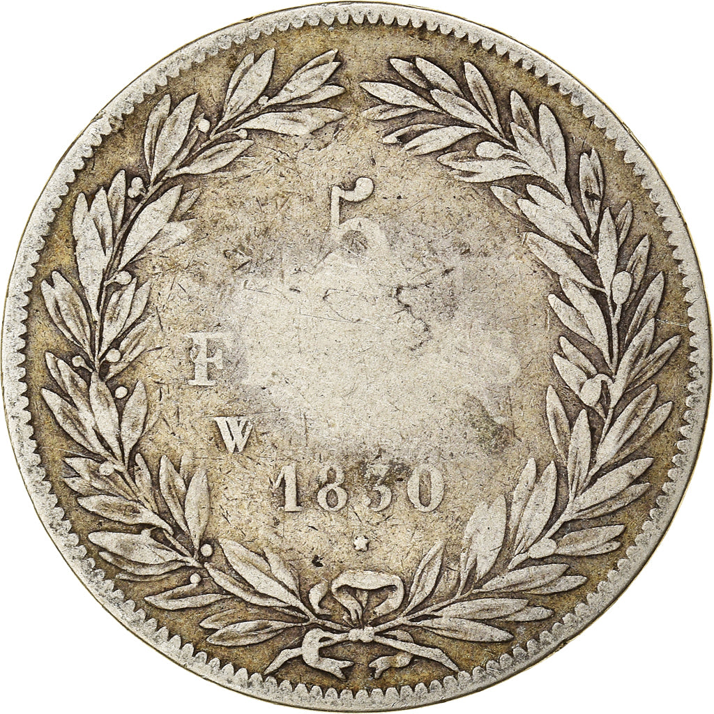 Moneda, Francia, Louis-Philippe, 5 Francs, 1830, Lille, Sans le I, BC, Plata
