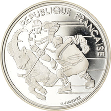 Moneta, Francja, Hockey players, 100 Francs, 1991, Albertville 92, MS(65-70)
