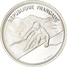 Coin, France, Alpine skiing, 100 Francs, 1989, Albertville 92, MS(65-70)