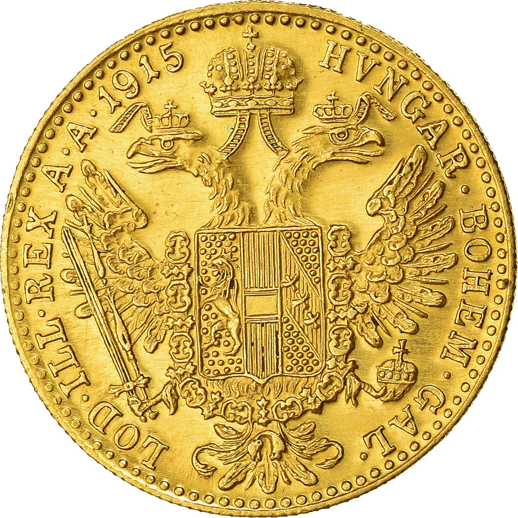 Coin, Austria, Franz Joseph I, Ducat, 1915, Restrike, MS(64), Gold, KM:2267