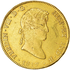 Moneda, Perú, 8 Escudos, 1817, Lima, MBC, Oro, KM:129.1