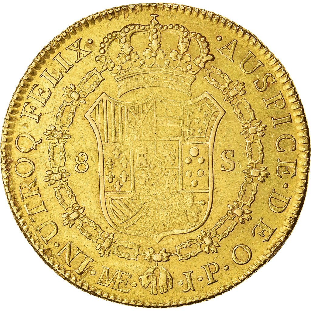 Moneda, Perú, 8 Escudos, 1817, Lima, MBC, Oro, KM:129.1