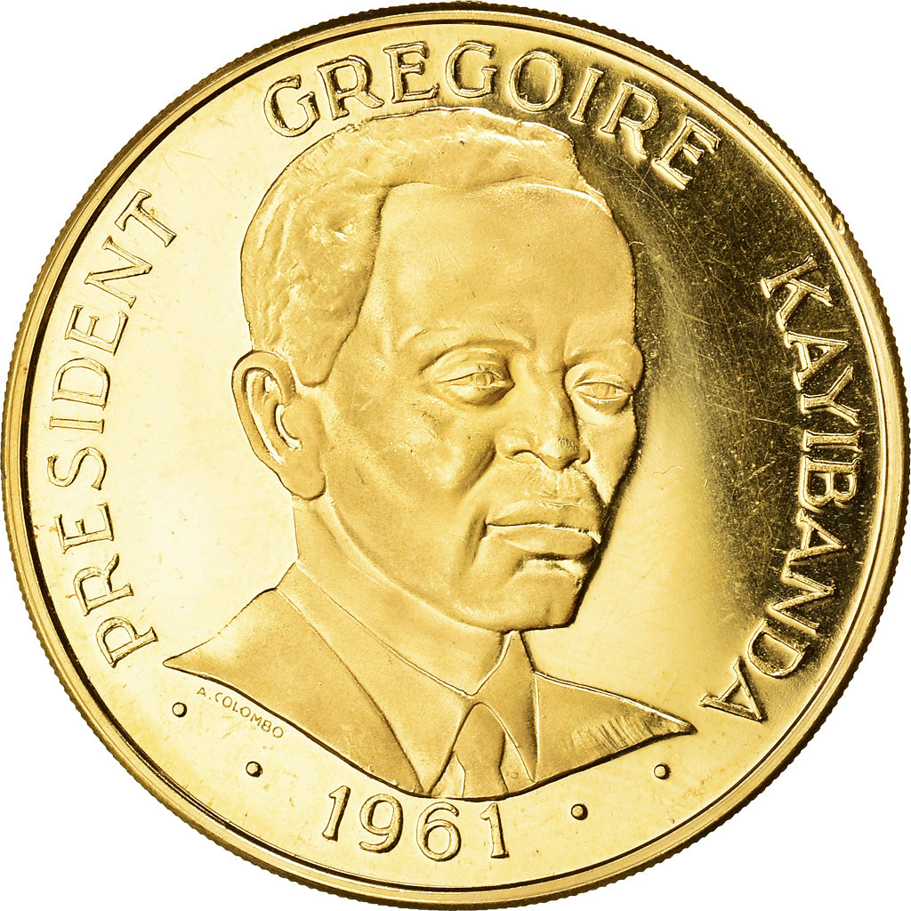 Moneda, Ruanda, 100 Francs, 1965, SC, Oro, KM:4