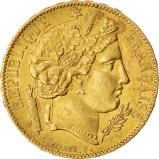 Moneda, Francia, Cérès, 20 Francs, 1849, Paris, Rare, MBC+, Oro, KM:762