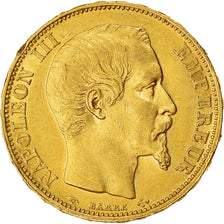 Moneta, Francia, Napoleon III, 20 Francs, 1860, Paris, BB, Oro, KM:781.1