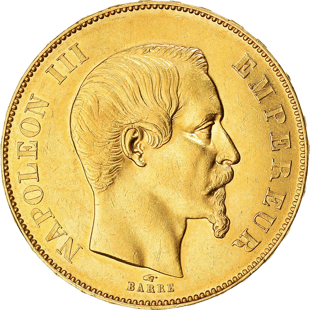 Munten, Frankrijk, Napoleon III, 50 Francs, 1855, Paris, PR, Goud, KM:785.1