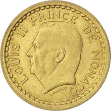 MONACO, Franc, 1943, KM #120a, AU(55-58), Aluminum-Bronze, 23, Gadoury #132,...