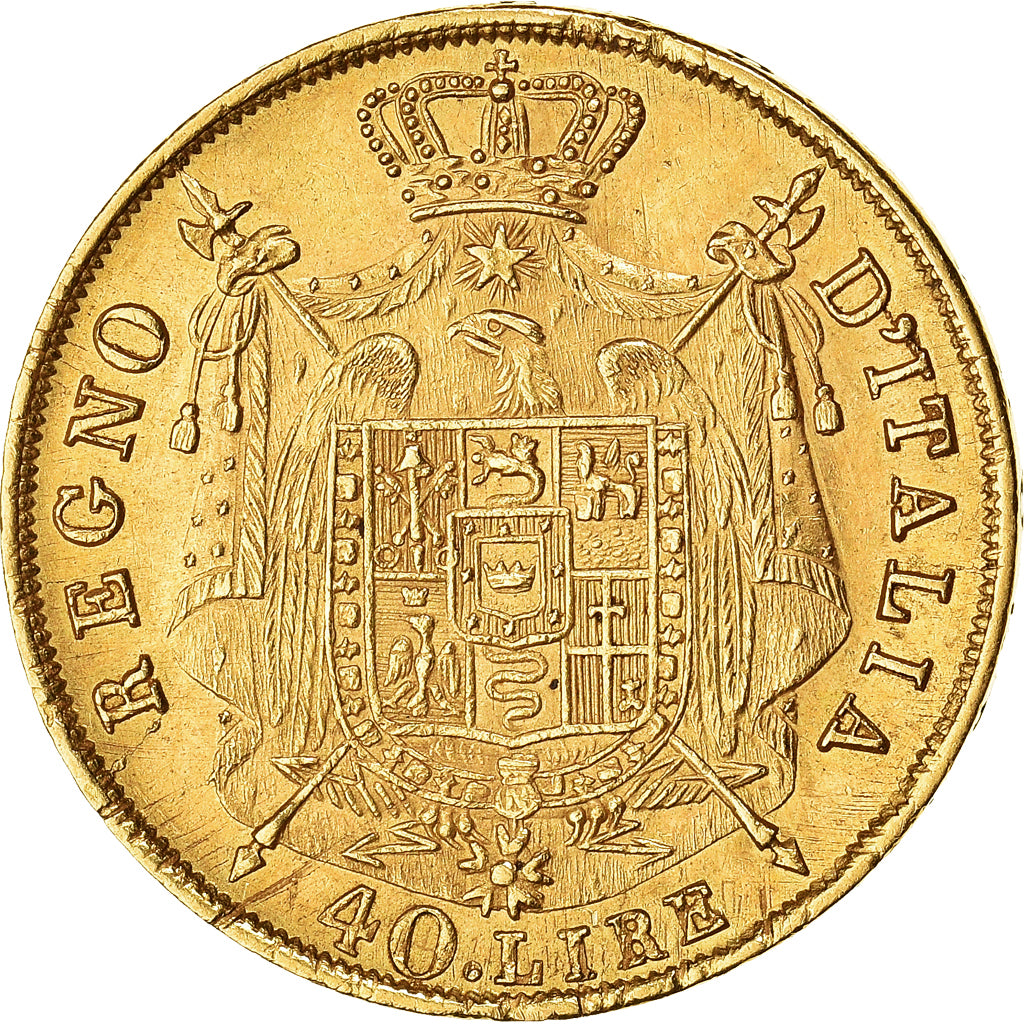 Coin, ITALIAN STATES, KINGDOM OF NAPOLEON, Napoleon I, 40 Lire, 1814, Milan