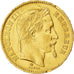 Munten, Frankrijk, Napoléon III, 20 Francs, 1868, Paris, ZF+, Goud, KM:801.1