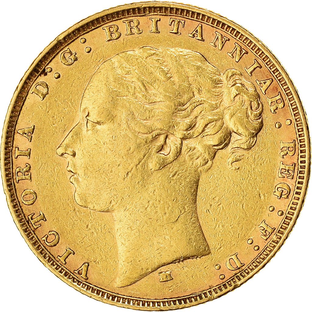 Moneta, Australia, Victoria, Sovereign, 1881, Melbourne, MB+, Oro, KM:7