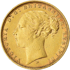 Moneta, Australia, Victoria, Sovereign, 1881, Melbourne, MB+, Oro, KM:7