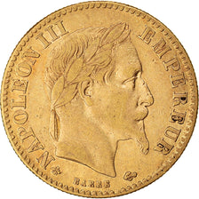 Munten, Frankrijk, Napoleon III, 10 Francs, 1862, Paris, ZF, Goud, KM:800.1