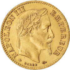 Moeda, França, Napoleon III, 10 Francs, 1864, Paris, AU(55-58), Dourado
