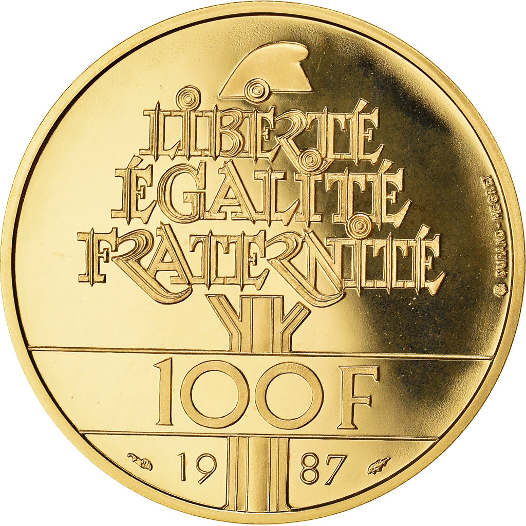 Coin, France, La Fayette, 100 Francs, 1987, MS(65-70), Gold, KM:962b