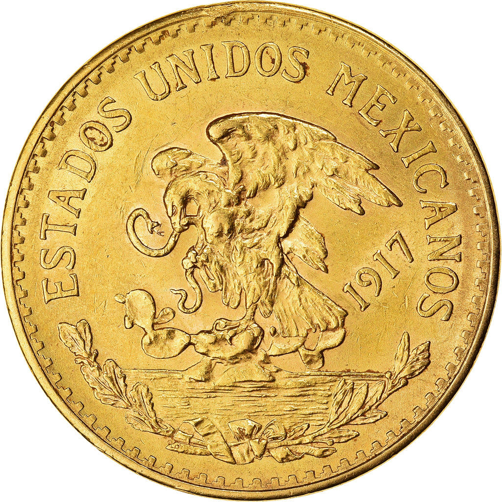 Münze, Mexiko, 20 Pesos, 1917, Mexico City, VZ, Gold, KM:478