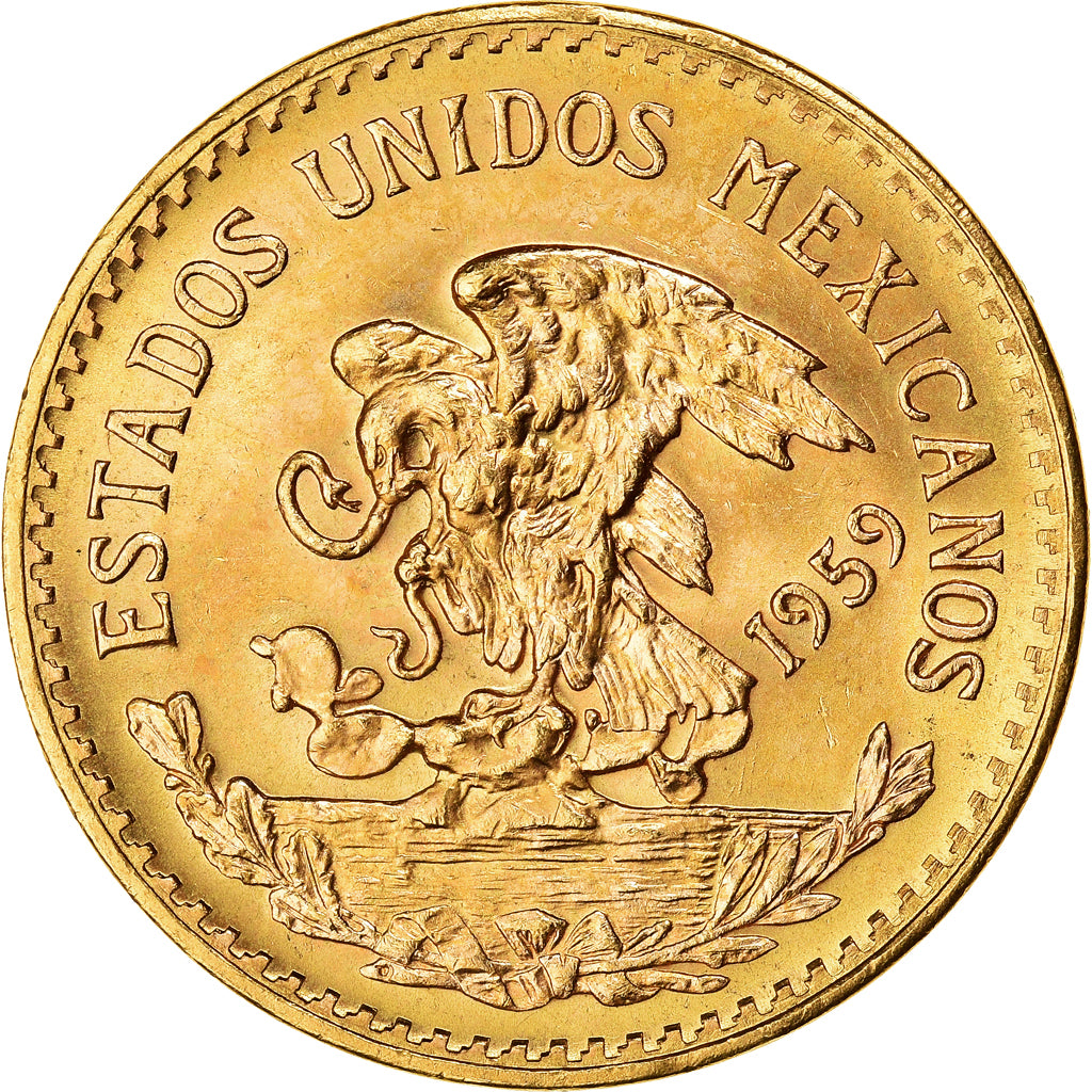 Moneta, Messico, 20 Pesos, 1959, Mexico City, SPL, Oro, KM:478