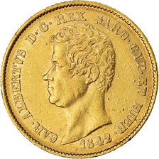 Moneda, Estados italianos, SARDINIA, Carlo Alberto, 20 Lire, 1842, Genoa, MBC
