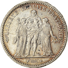 Moneta, Francia, Hercule, 5 Francs, 1872, Paris, MB+, Argento, KM:820.1