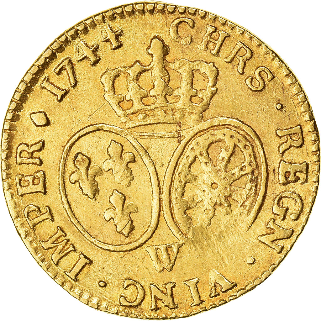 Monnaie, France, Louis XV, Louis d'or au bandeau, Louis d'Or, 1744, Lille, TTB