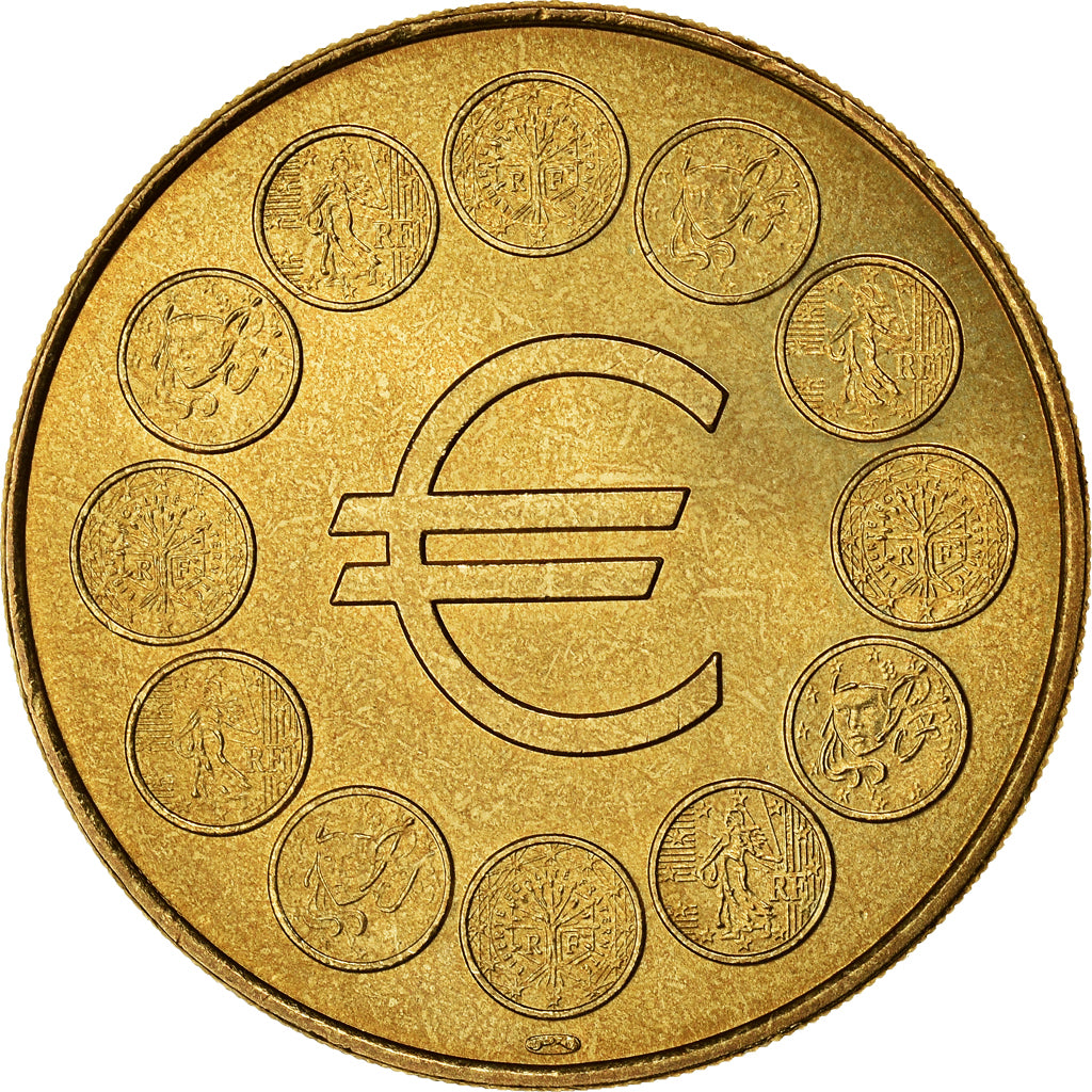 França, Token, SEDAO L'€URO VAUT 6,55957 FRANCS, 1998, MDP, AU(55-58)