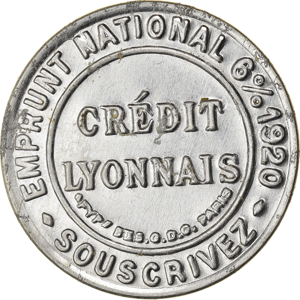 Münze, Frankreich, Credit Lyonnais, 5 Centimes, 1920, Timbre-Monnaie, SS+