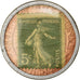 Moneda, Francia, Credit Lyonnais, 5 Centimes, 1920, Timbre-Monnaie, MBC+