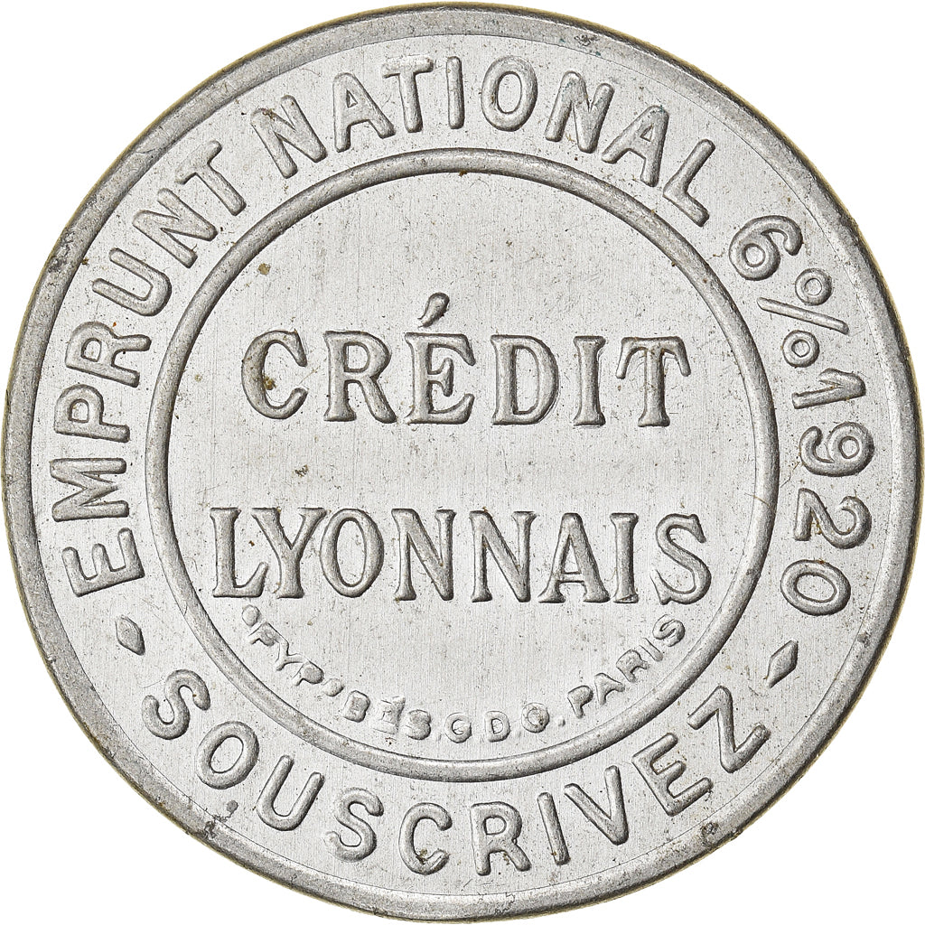 Münze, Frankreich, Credit Lyonnais, 5 Centimes, 1920, Timbre-Monnaie, SS+