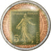 Moeda, França, Credit Lyonnais, 5 Centimes, 1920, Timbre-Monnaie, AU(50-53)
