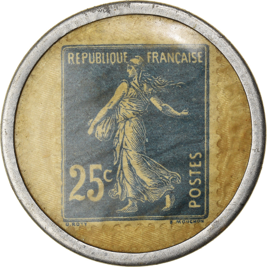 Moeda, França, Credit Lyonnais, 25 Centimes, 1920, Timbre-Monnaie, AU(50-53)