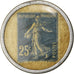 Moeda, França, Credit Lyonnais, 25 Centimes, 1920, Timbre-Monnaie, AU(50-53)