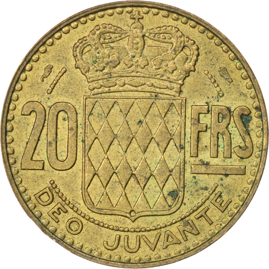 Münze, Monaco, Rainier III, 20 Francs, Vingt, 1950, SS, Aluminum-Bronze