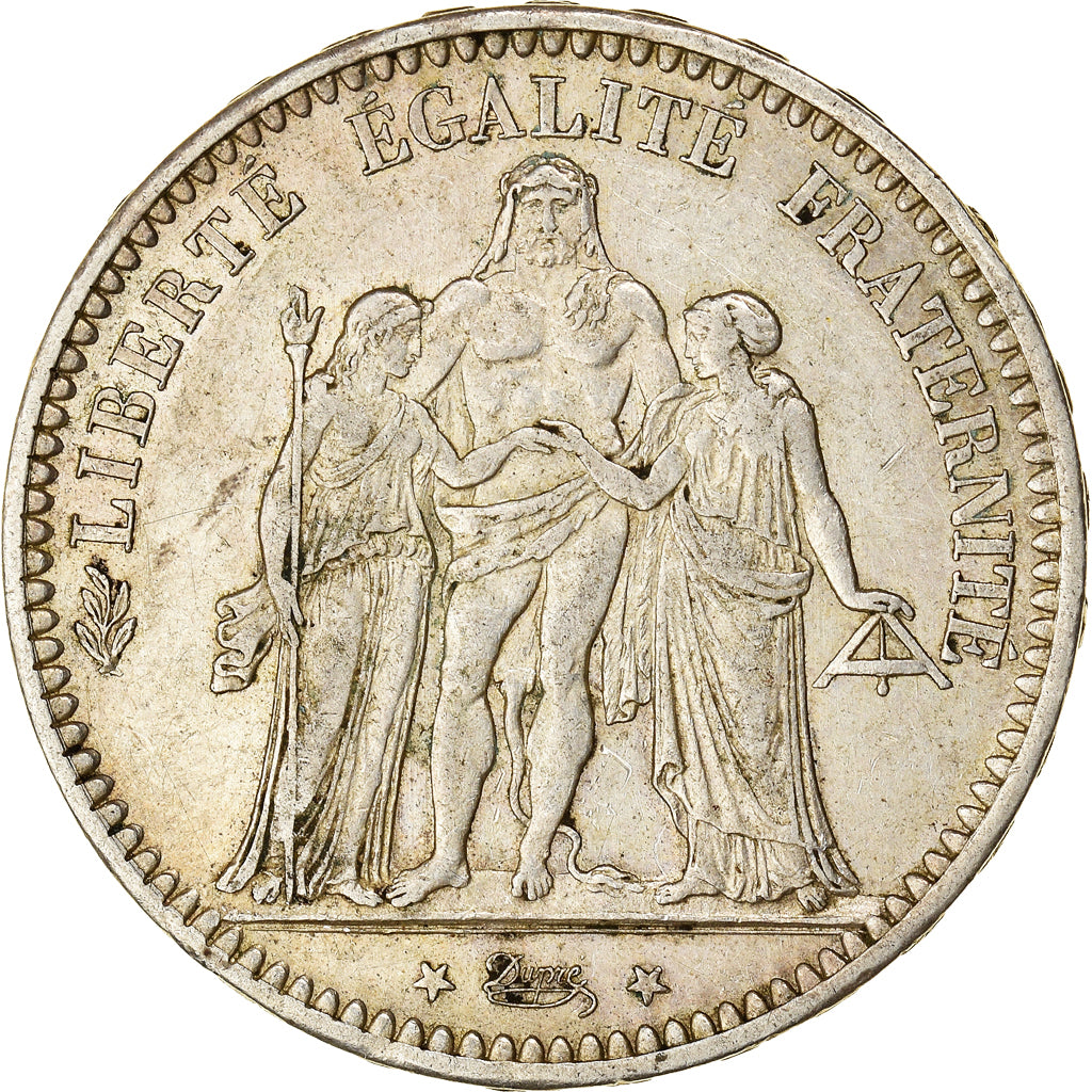 Coin, France, Hercule, 5 Francs, 1873, Paris, EF(40-45), Silver, KM:820.1