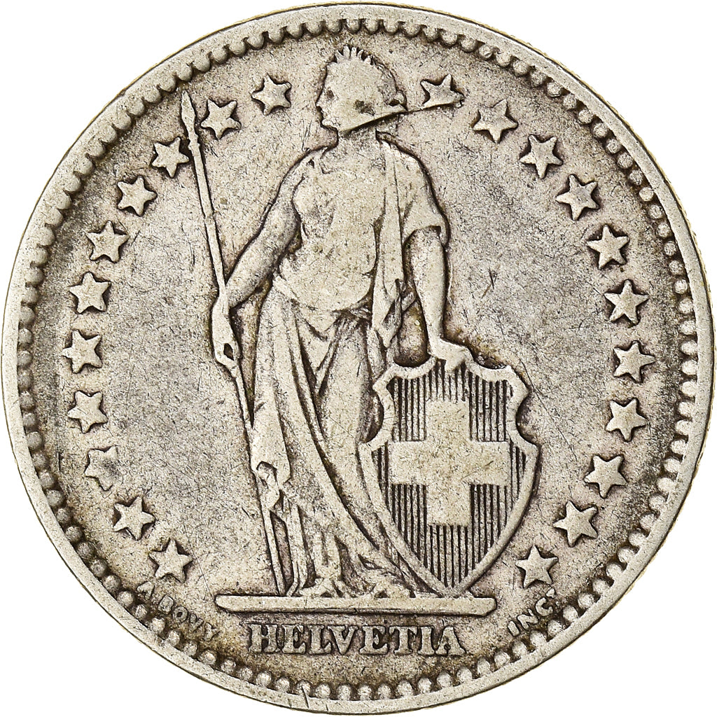 Moneta, Svizzera, 2 Francs, 1886, Bern, MB, Argento, KM:21