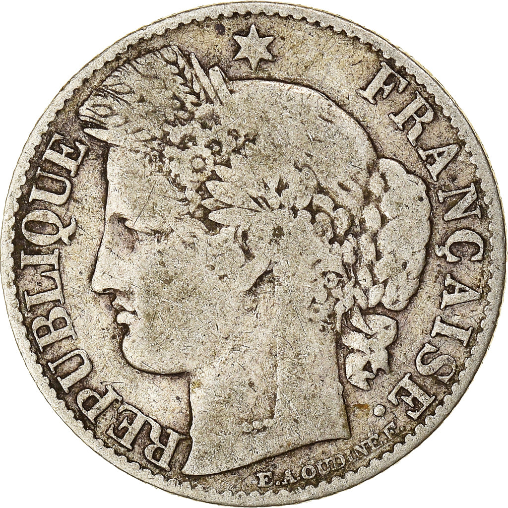 Moneta, Francia, Cérès, 50 Centimes, 1881, Paris, MB, Argento, KM:834.1