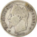 Moeda, França, Napoleon III, 50 Centimes, 1866, Paris, VF(20-25), Prata